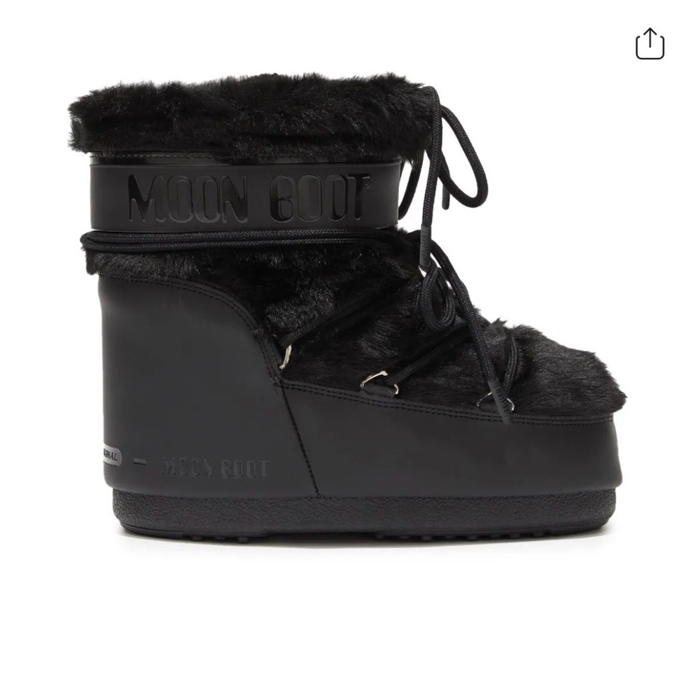 NWT Black Icon Fur Moon Boots 36-38 (fits 5.5-7)
